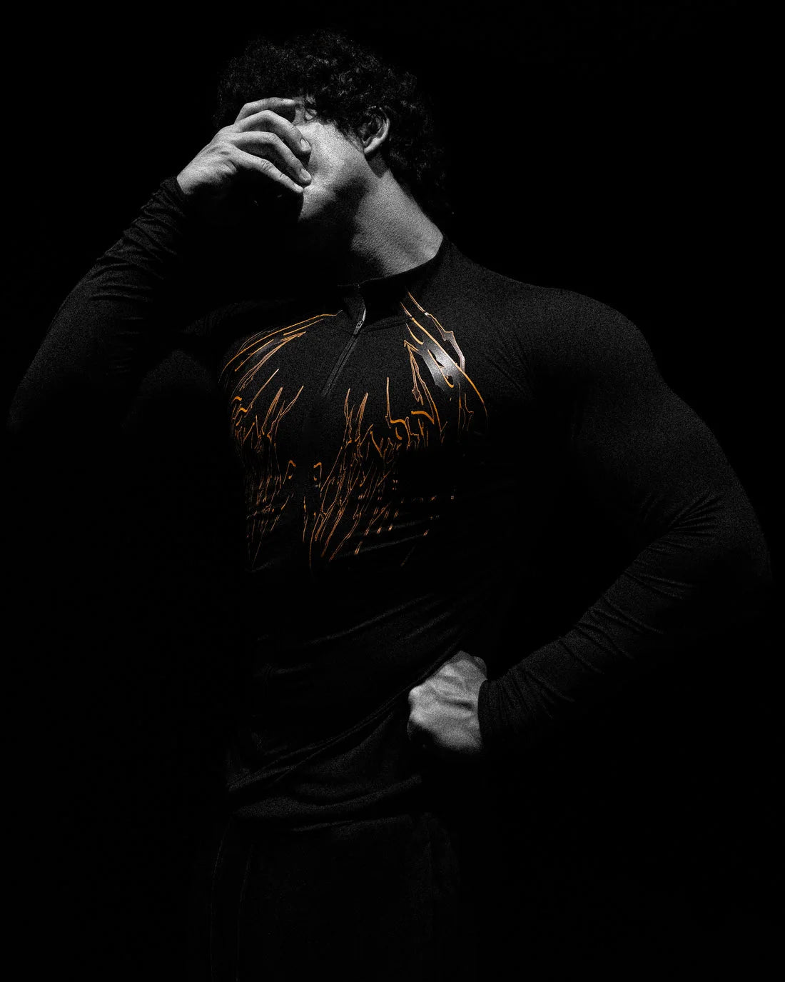 Breathedivinity Black Wolves Club - Compression shirt