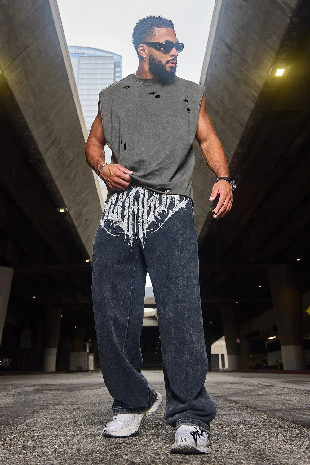YOUNGLA Dark Wave - Joggers