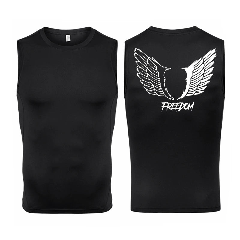 Skull Wings Compression Tank Top