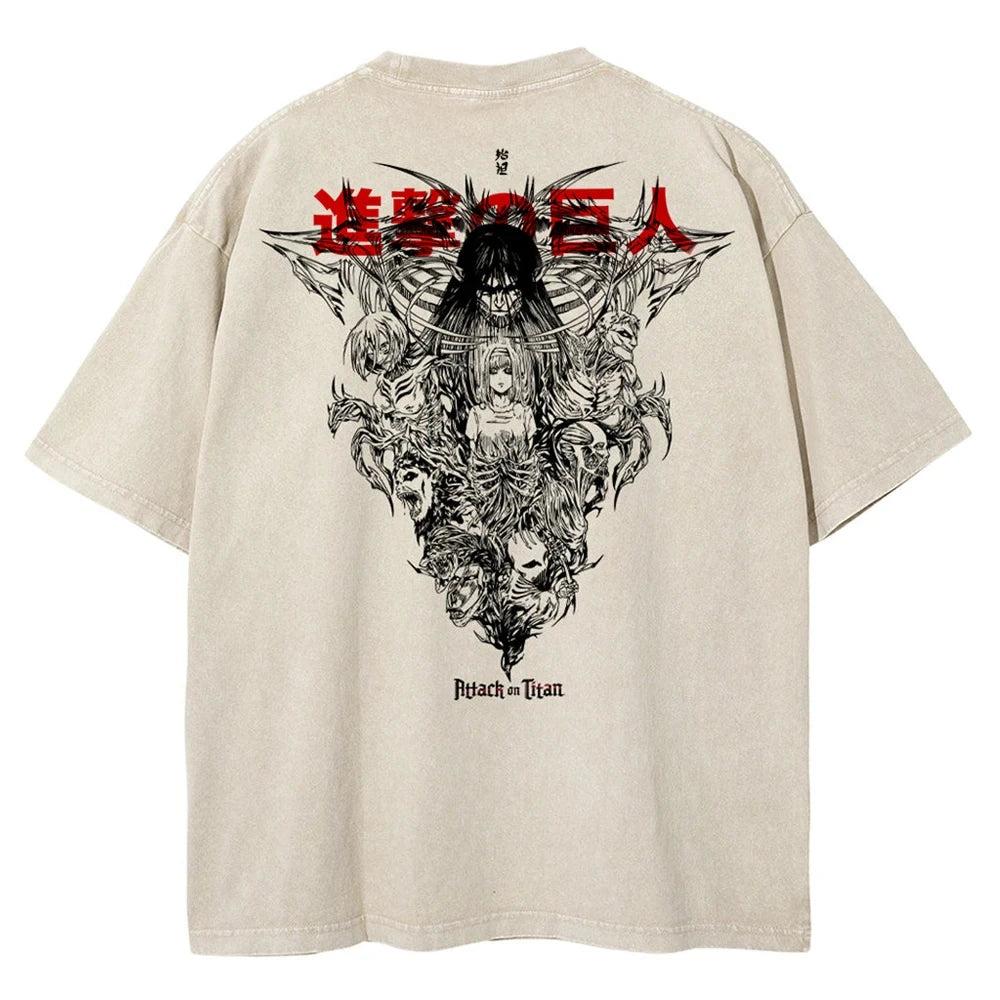 Attack On Titan Washed Oversize T-Shirt