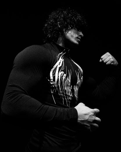 Breathedivinity Black Wolves Club - Compression shirt