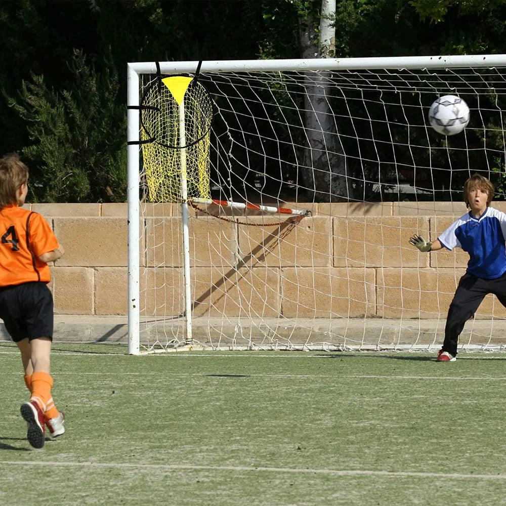 soccer practice shooting net