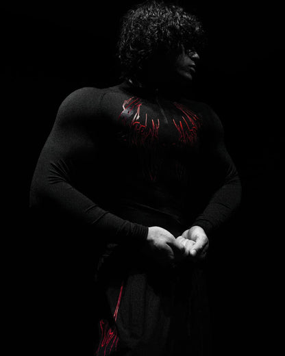 Breathedivinity Black Wolves Club - Compression shirt