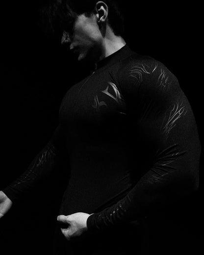 Breathedivinity Black Wolves Club - Compression shirt