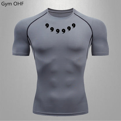 Gym Anime Rash Compression Shirt