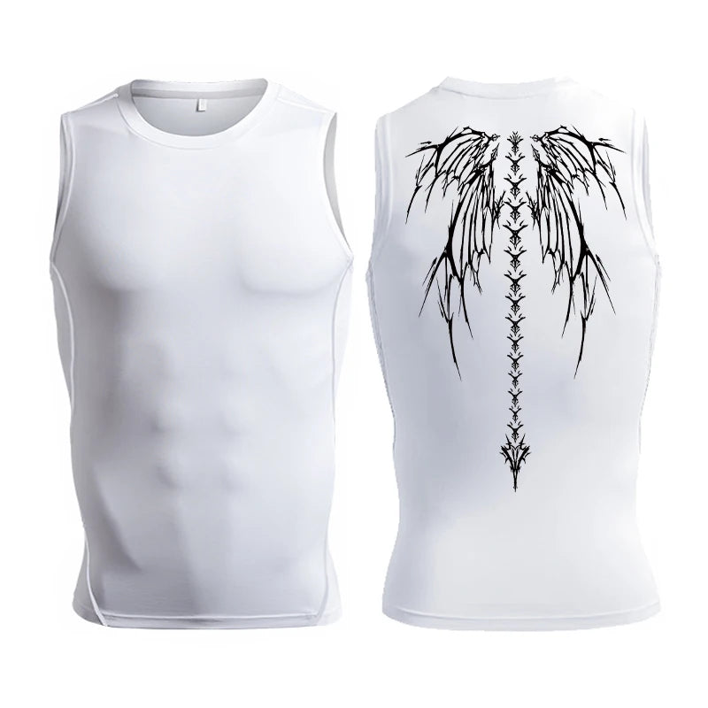 Skull Wings Compression Tank Top