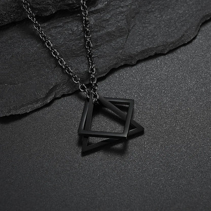 Geometric triangle necklace