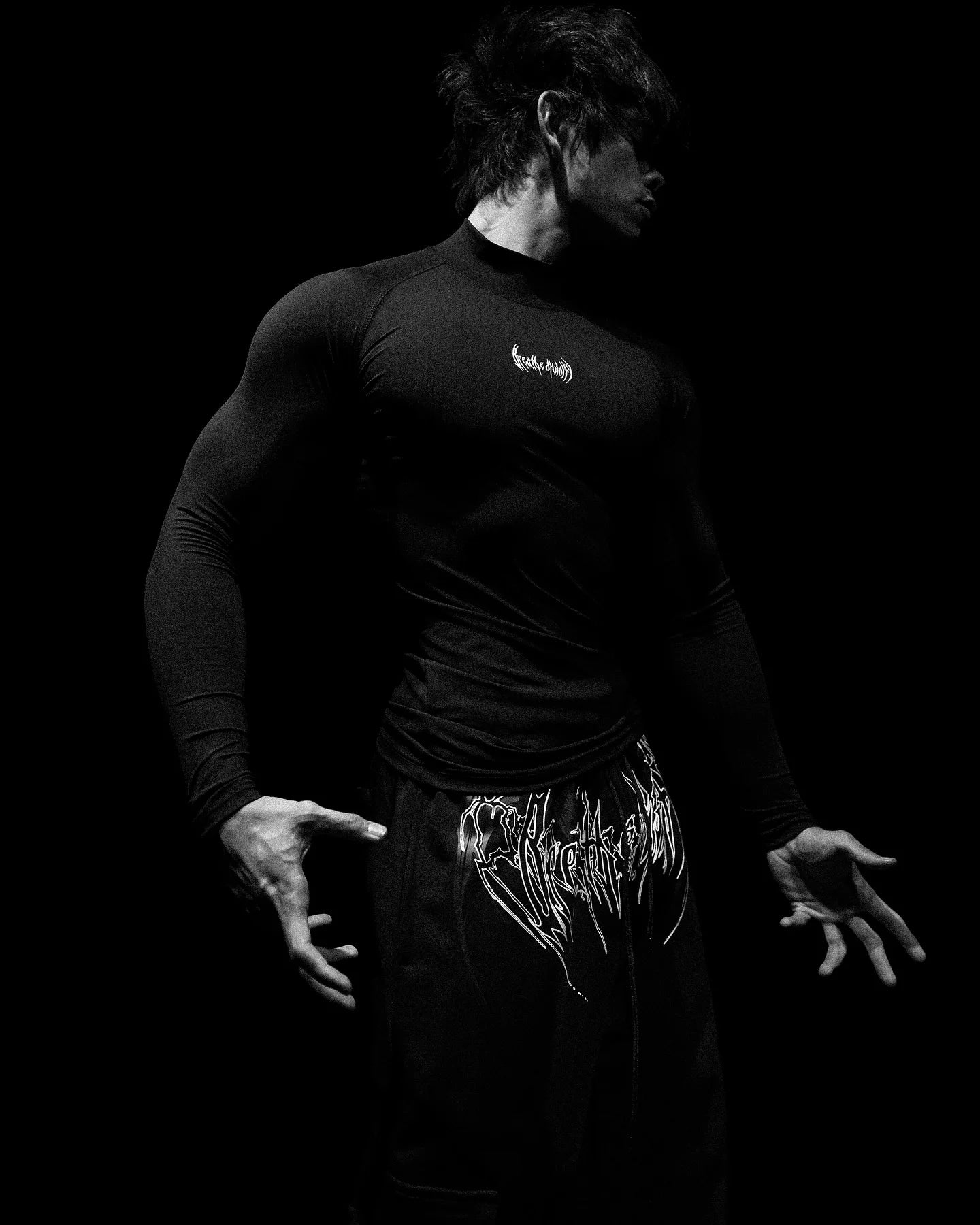 Breathedivinity Black Wolves Club - Compression shirt