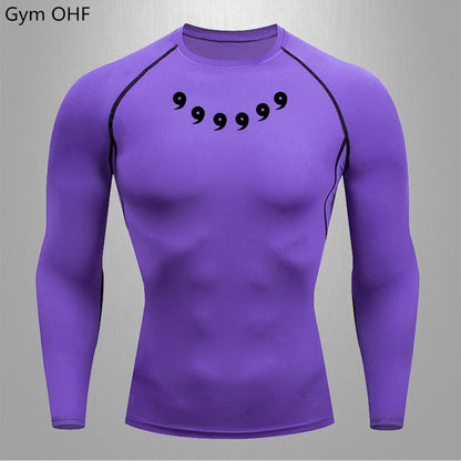 Gym Anime Rash Compression Shirt