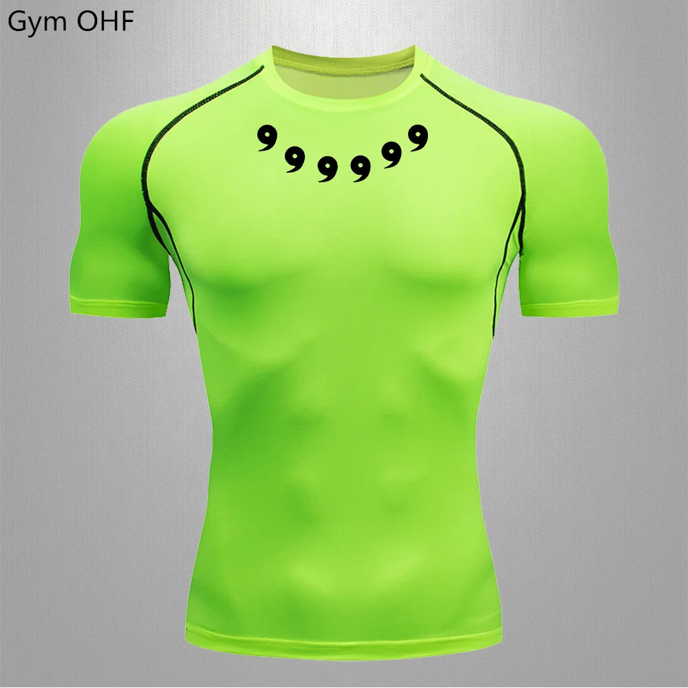 Gym Anime Rash Compression Shirt