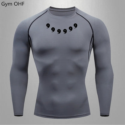 Gym Anime Rash Compression Shirt