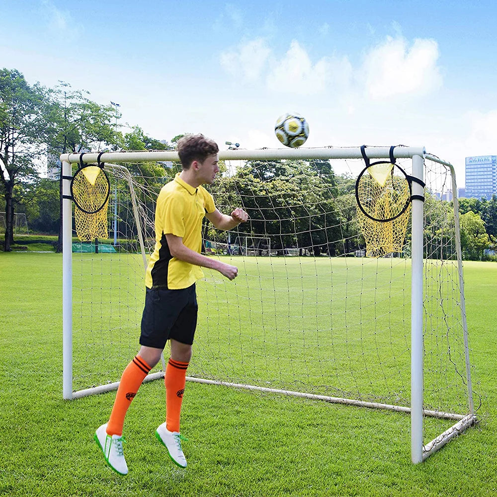 soccer practice shooting net