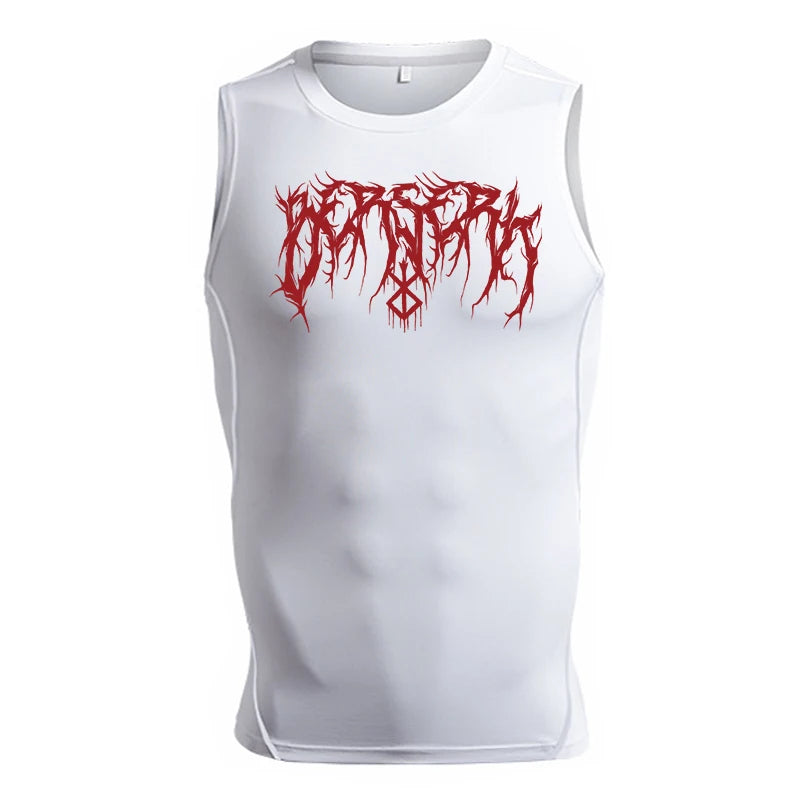 Red Berserker sleeveless compression shirt