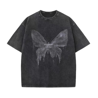 Butterfly Vintage T-shirt   Harajuku