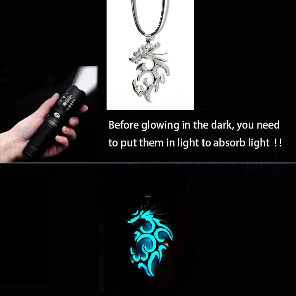 Luminous Dragon Necklace Glowing Night