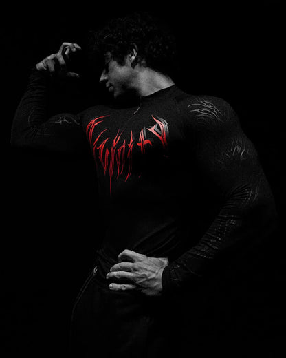 Breathedivinity Black Wolves Club - Compression shirt
