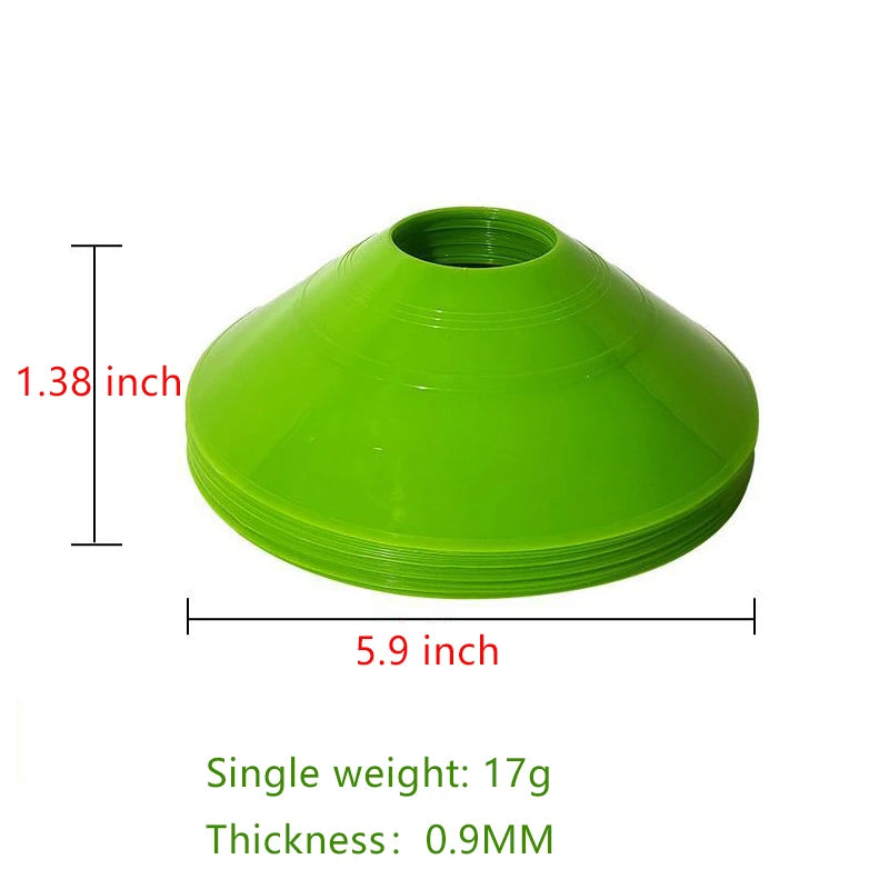 10pcs Soccer Cones Training Equipment