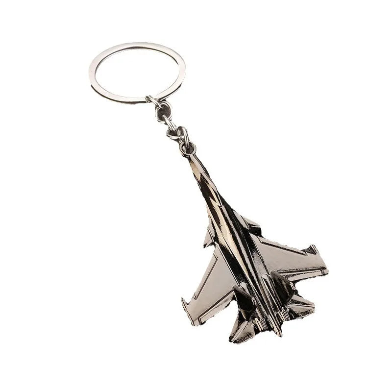 Metal Keychain Small Battle Airplane