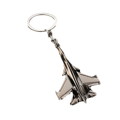 Metal Keychain Small Battle Airplane