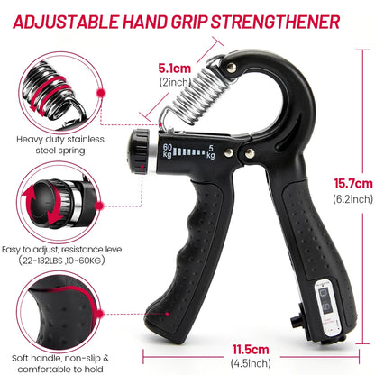 5-60Kg Adjustable Heavy Hand Gripper