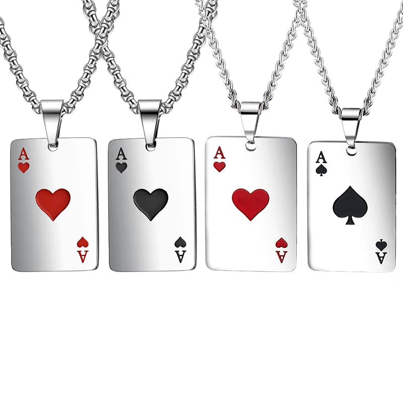 Poker Card Necklace