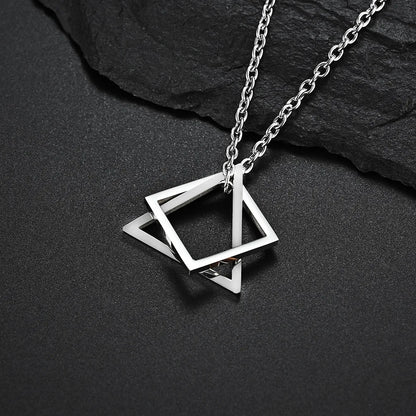 Geometric triangle necklace