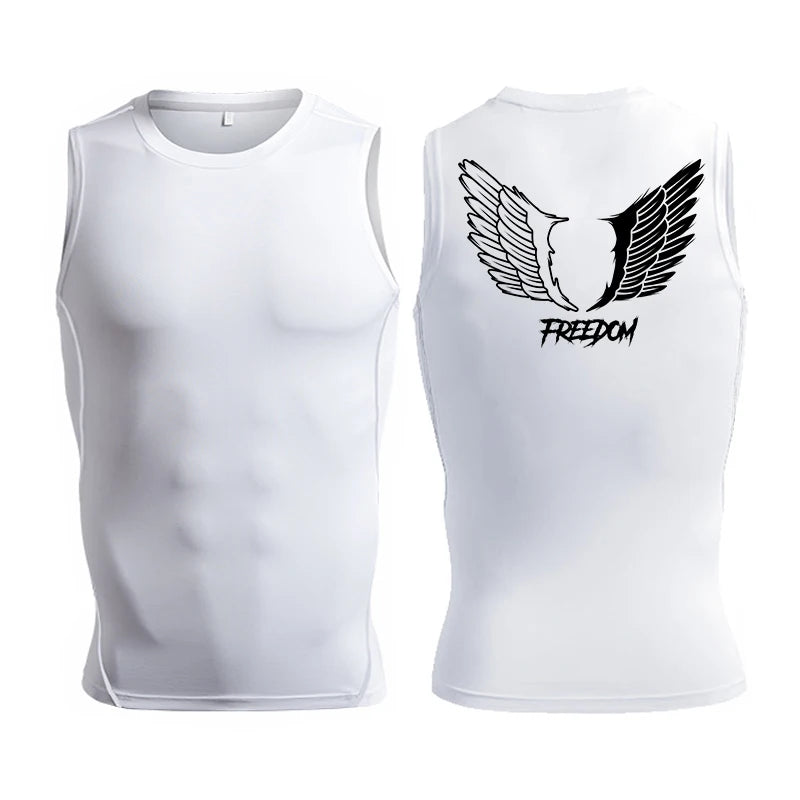 Skull Wings Compression Tank Top