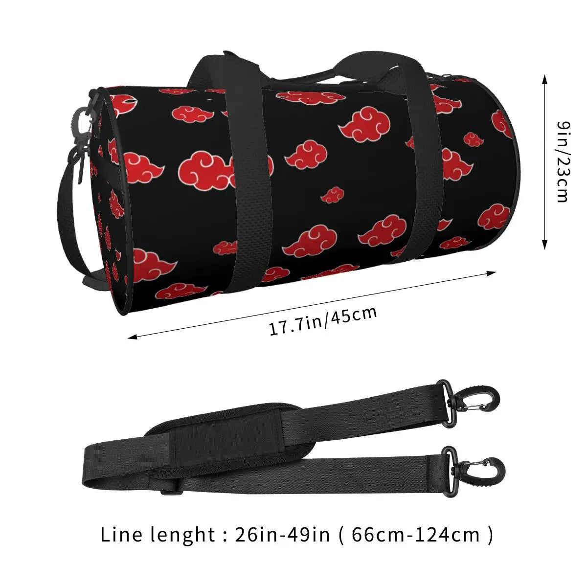 Black Akatsuki Gym Bag