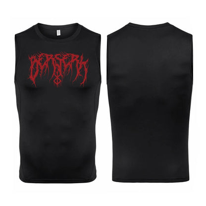 Red Berserker sleeveless compression shirt