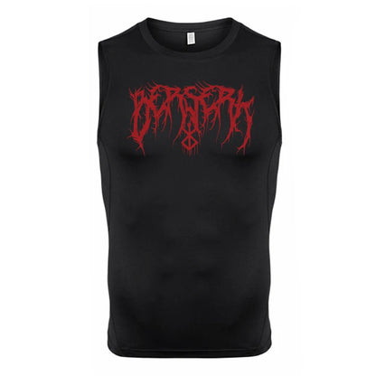 Red Berserker sleeveless compression shirt