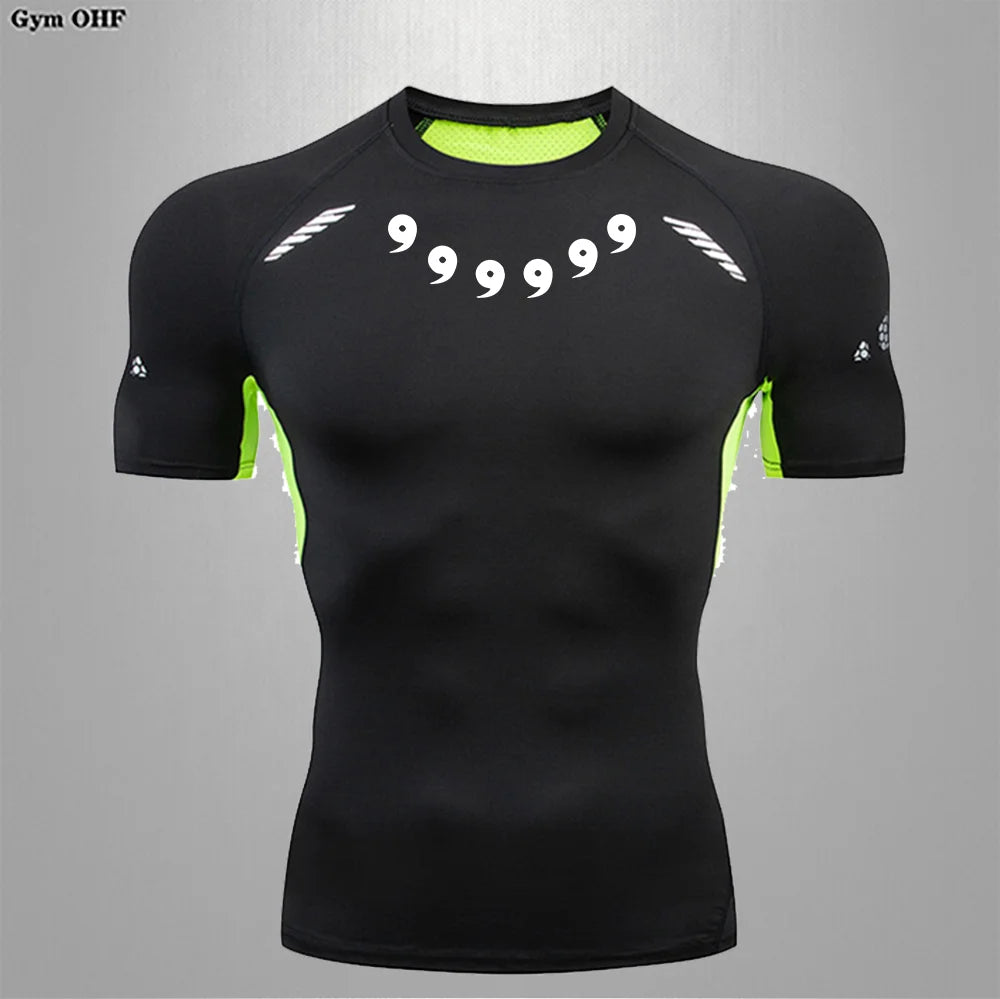 Gym Anime Rash Compression Shirt