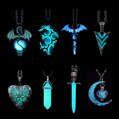 Luminous Dragon Necklace Glowing Night