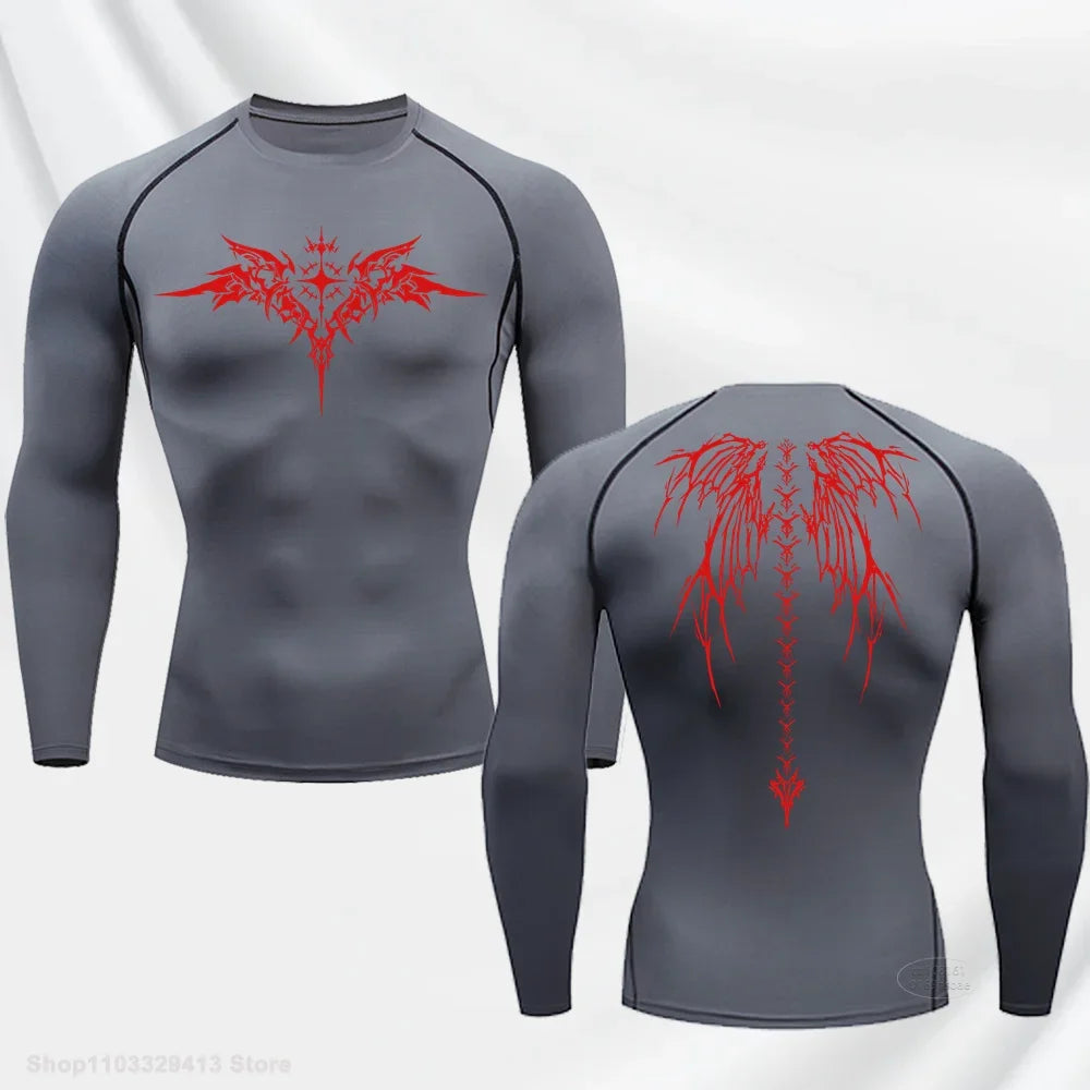 Anime Gym Long Sleeve Compression T-shirt