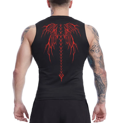 Skull Wings Compression Tank Top