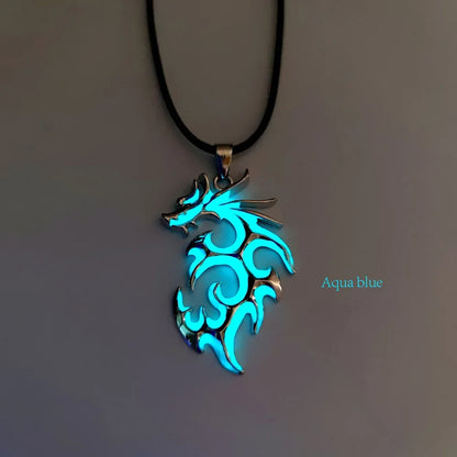 Luminous Dragon Necklace Glowing Night