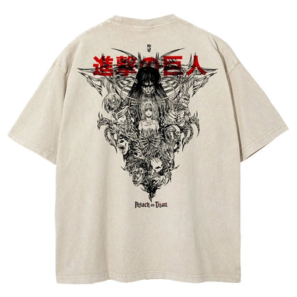 Attack On Titan Washed Oversize T-Shirt
