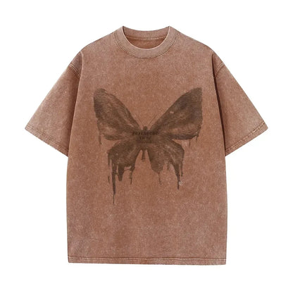 Butterfly Vintage T-shirt   Harajuku