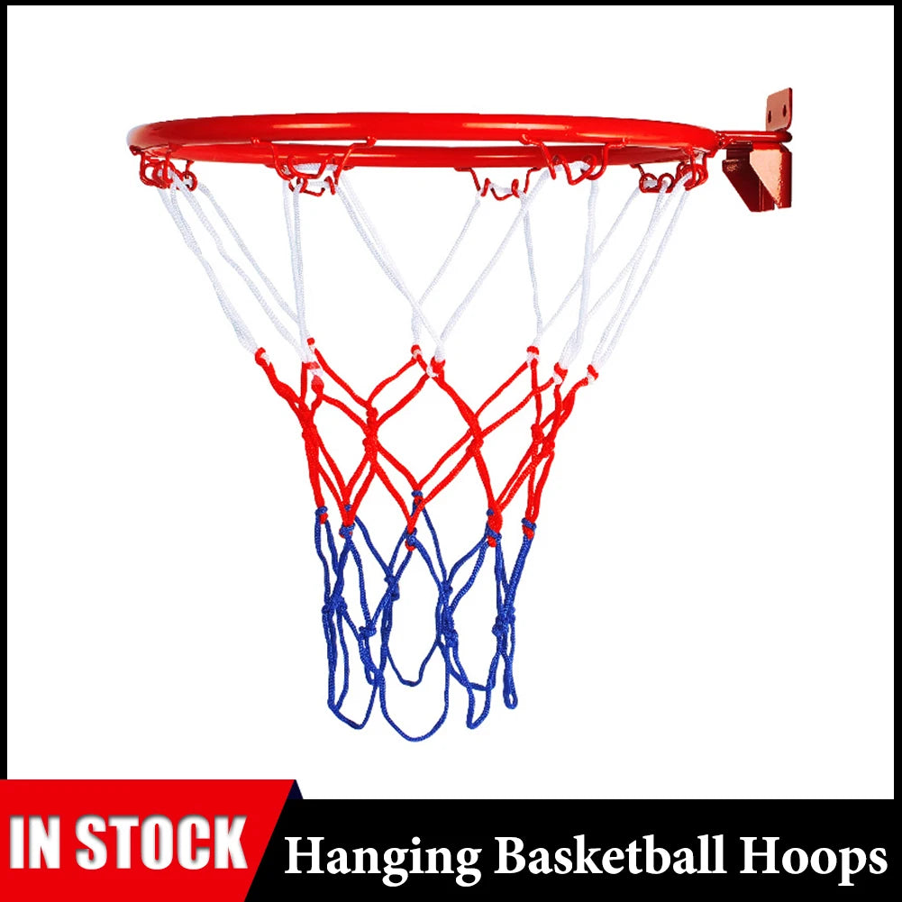 Wall Mounted Basketball Hoop Netting Metal 32cm