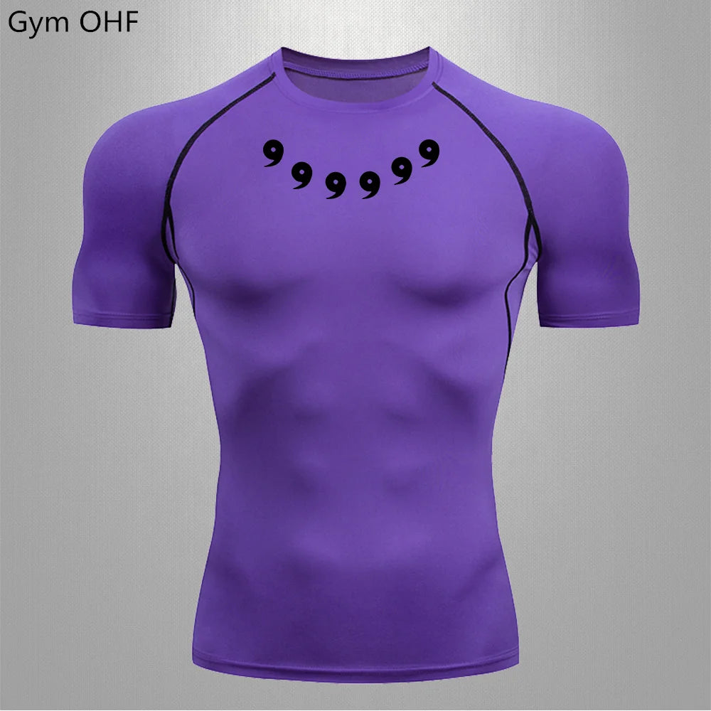 Gym Anime Rash Compression Shirt