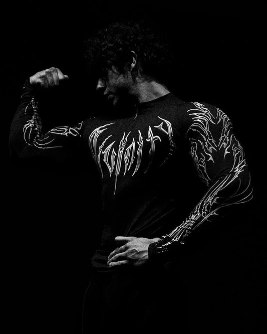 Breathedivinity Black Wolves Club - Compression shirt