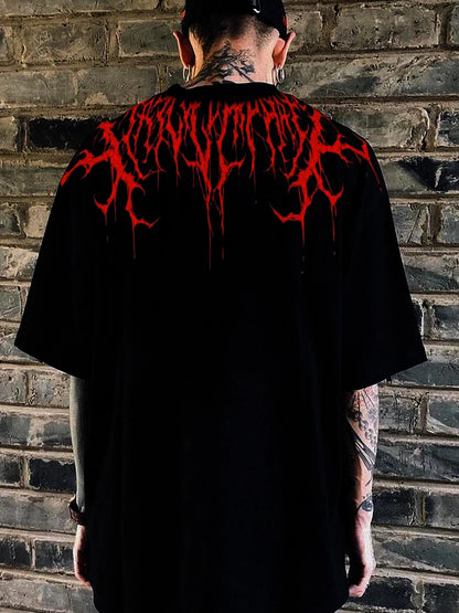 Black Hell Oversize T-Shirt Y2k