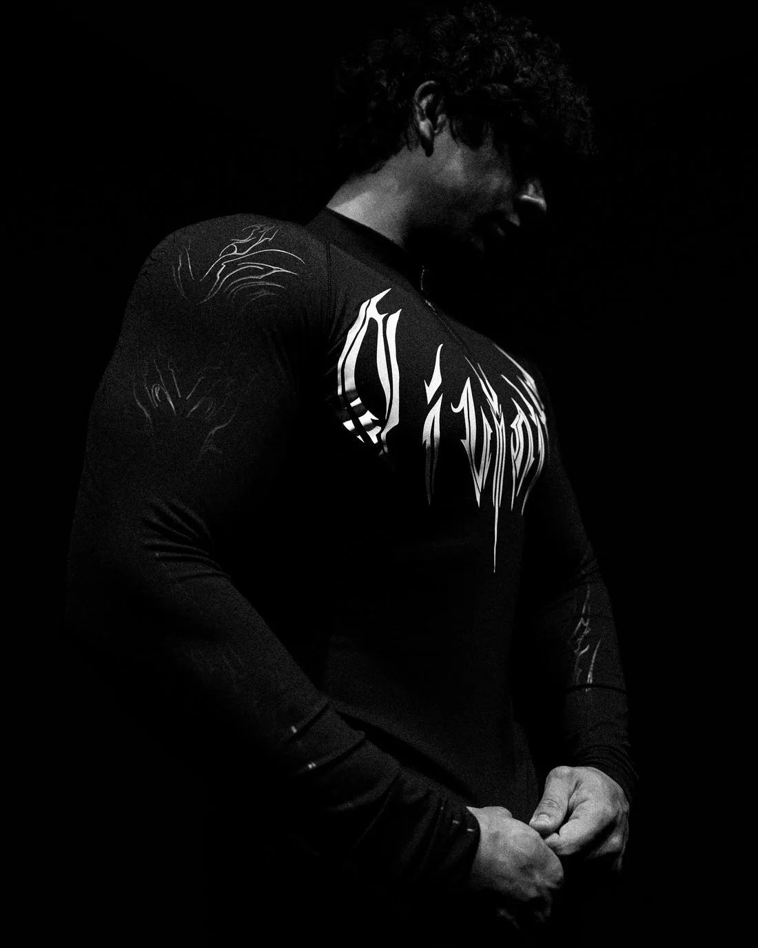 Breathedivinity Black Wolves Club - Compression shirt