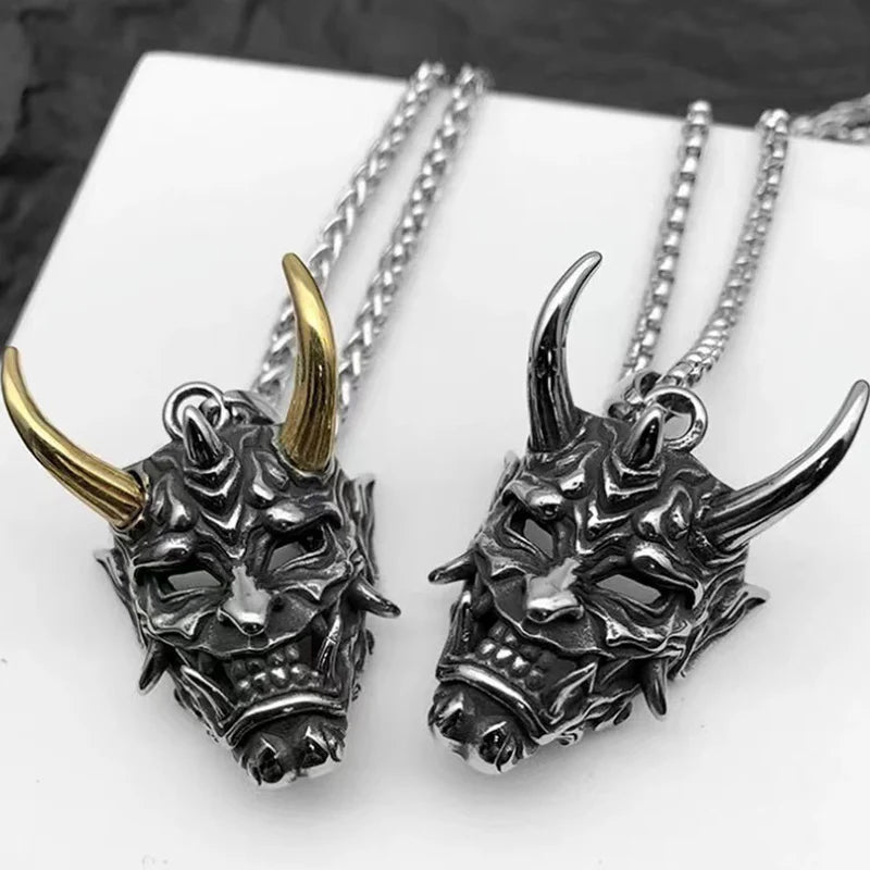 Demon Ghost Mask Necklace