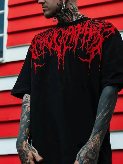 Black Hell Oversize T-Shirt Y2k