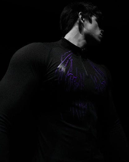 Breathedivinity Black Wolves Club - Compression shirt