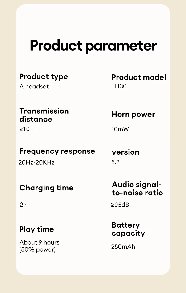 Lenovo TH30 Wireless Headphones Bluetooth 5.3