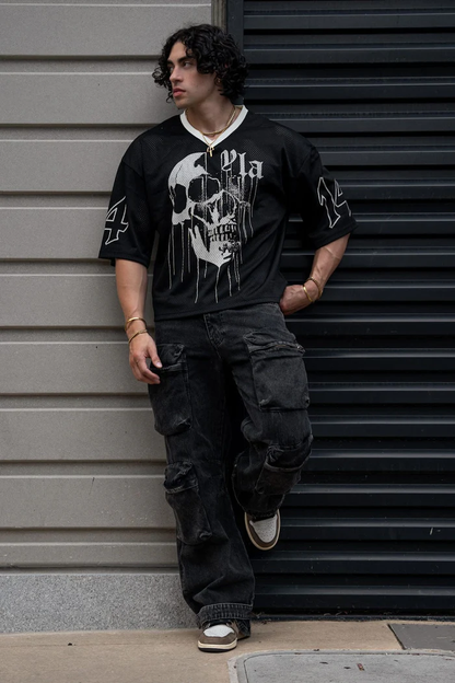 YOUNGLA 4015 - Drippy Skull Jersey
